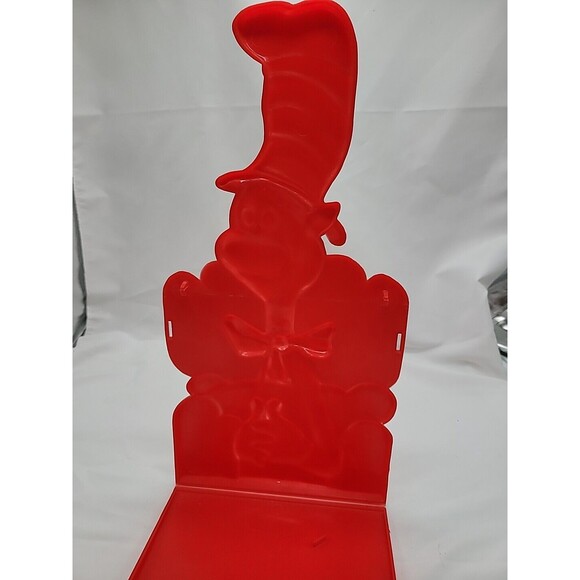 Vintage Dr. Seuss “Cat in the Hat”Book Shelf Holder Plastic Storage Folding Rack - Picture 7 of 15